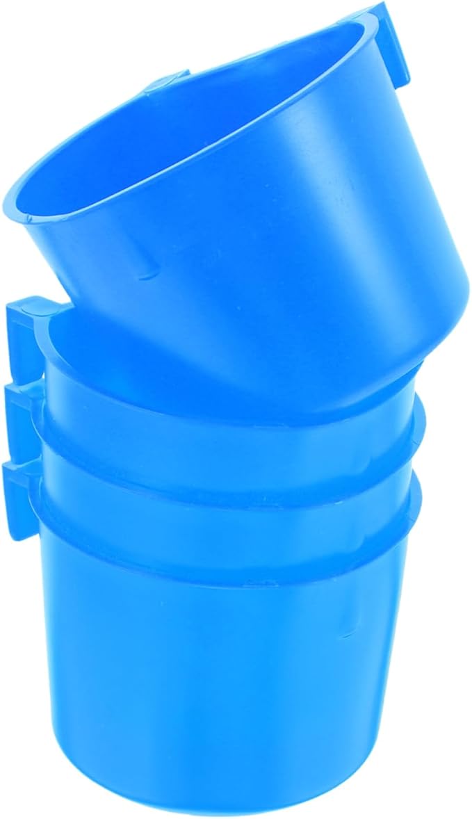 Toddmomy 4pcs Bird Cage Feeding Bowls Plastic Hanging Feeders Water Feeder for Birds Pet Hanging Bowl Easy to Install
