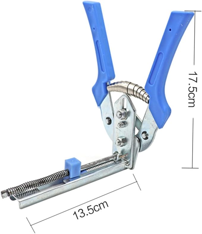 Hoement Blue Cage Nail Pliers Manual Pet Cage Tool for Fastening Clamps Ergonomic Skid Handle Assembly and Repair