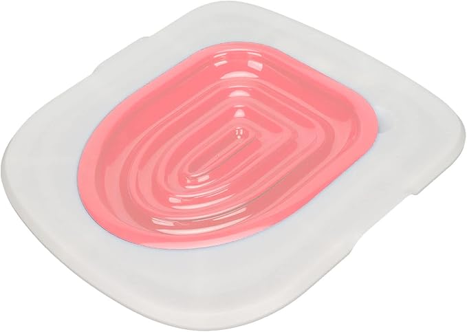 Cat Litter Toilet Cat Litter Training Kit, Universally Designed, Reusable, Ecofriendly Trainer, Includes Training Mat and User Manual. (White Tray, 1 Pink Inner Support)