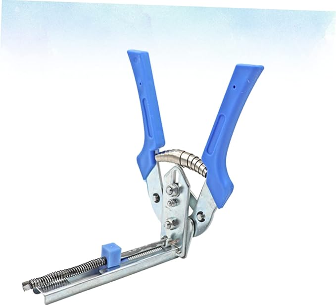 Hoement Blue Cage Nail Pliers Manual Pet Cage Tool for Fastening Clamps Ergonomic Skid Handle Assembly and Repair