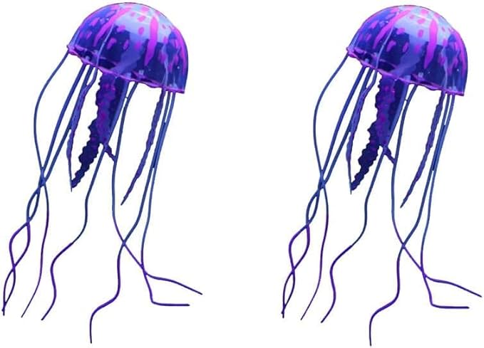 GANPUB Purple Artificial Simulation Glowing Jellyfish Suitable for Fish Tank,Aquarium Decoration Purple Popular,Aquarium Decor,Fish and Aquatic Pets