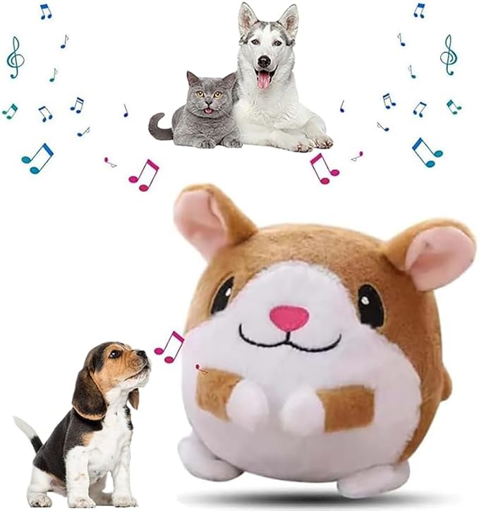 HISKI Active Moving Pet Plush Toy, 2026 Interactive Dog Toys Talking Moving Dog Ball Toy Washable Cartoon Pig Plush Sound Electronic Herding Ball for Dogs Shake Bounce Boredom Toys for Dog, Cats