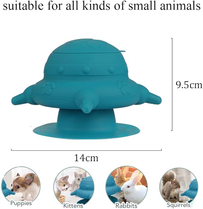 Puppy Milk Feeders for Multiple Puppies Kitten Feeding Bowl with 4 Nipples Silicone Nursing Bottle 235ml Food Water Feeding Station for Small Pets