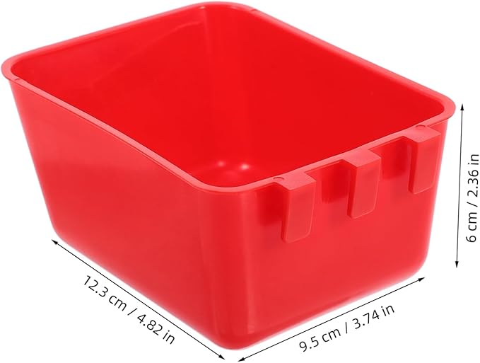 Totority 6pcs Bird Cage Feeder Water Bowl Hanging Trough for Chickens Robust Convenient Feeding Supplies for Hens Rabbits and Birds