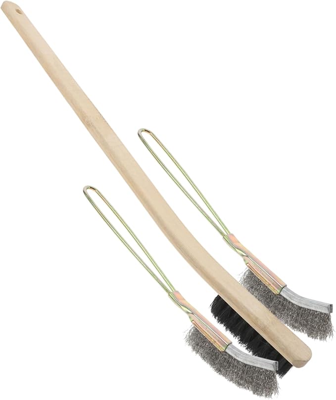 POPETPOP 3pcs Bird Cage Cleaning Brush Wooden Handle Efficient Birdcage Cleaner for Parrots and Other Pet Cages Versatile Pet Accessory for Easy Maintenance