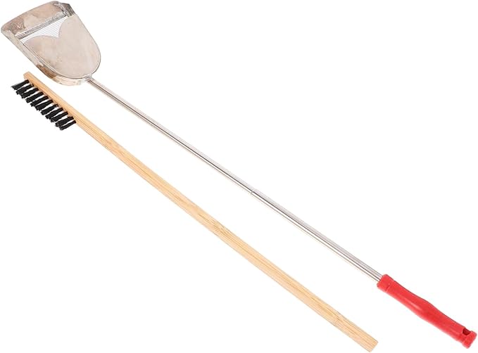 2pcs Essential Bird Cage Cleaning Kit Brush Shovel Set for Parrot Cages Small Animal Enclosures Guinea Chicken Coop