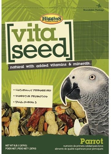 Vita Seed Parrot Food Natural Mix Bird Food 5 Pounds (Green)