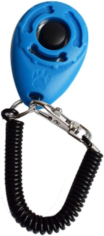 SERYU 1 Piece Dog Pet Click Clicker Training Trainer Aid Wrist Strap Sky Blue