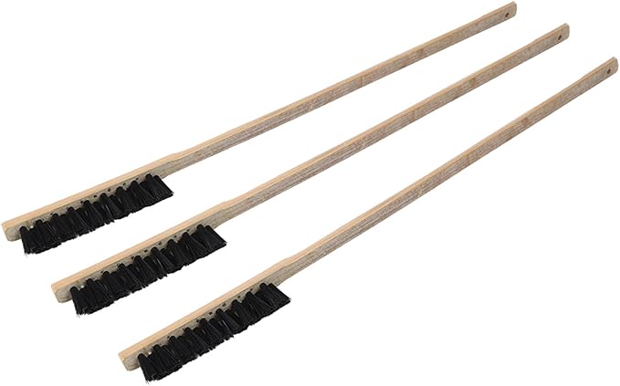 Gavigain Bird Cage Cleaning Brush Set, Long Handle, Wood, Sturdy and Sturdy, Convenient Storage Hole, for Parrot Owners