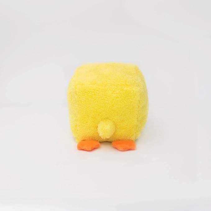 ZippyPaws - Squeakie Blocks, Stuffing Squeaky Plush Dog Toy, Square Shape for Endless Fun - Duck