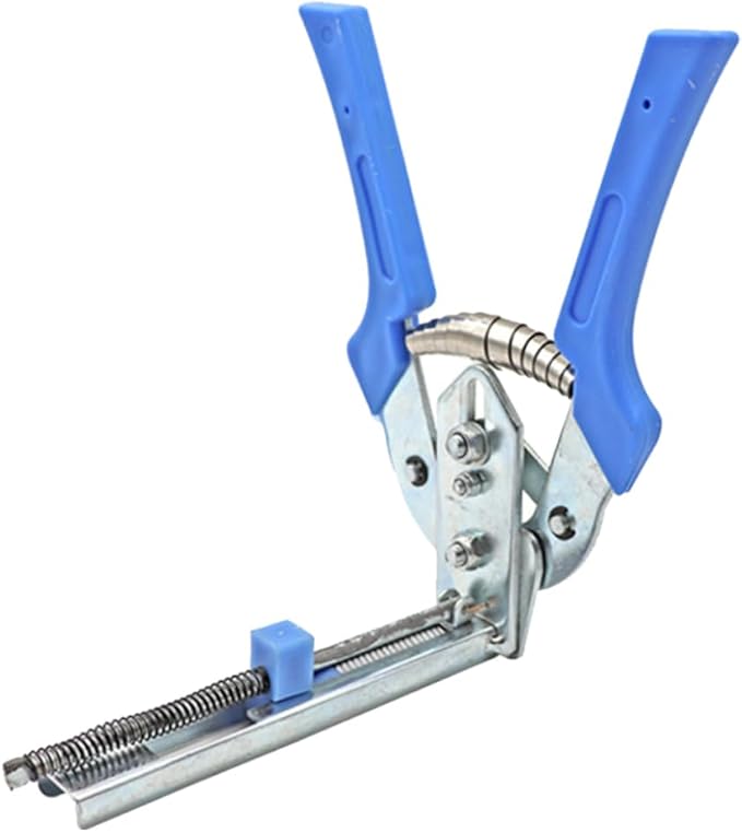Hoement Blue Cage Nail Pliers Manual Pet Cage Tool for Fastening Clamps Ergonomic Skid Handle Assembly and Repair