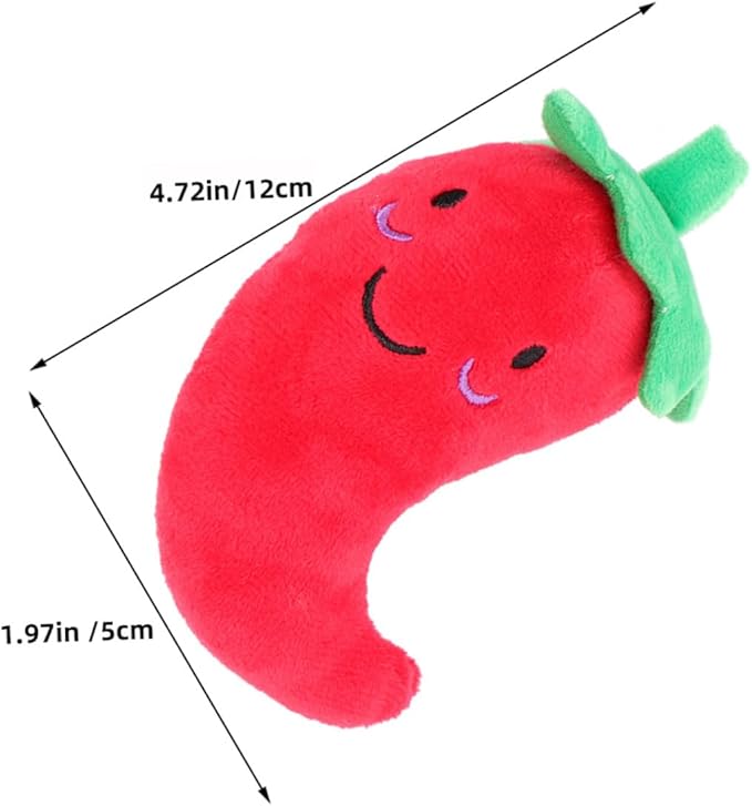 Toyvian 5pcs Interactive Dog Chew Toys Pet Pepper Sound Toys for Puppies and Small Dogs Cats Training and Playing Activities Pet Supplies
