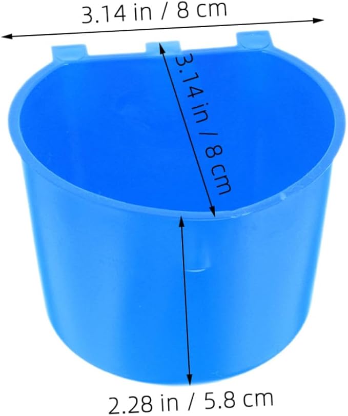 Happyyami 8pcs Hanging Food and Water Bowl Bird Cage Feeding Cups Easy to Install for Small Animals and Poultry
