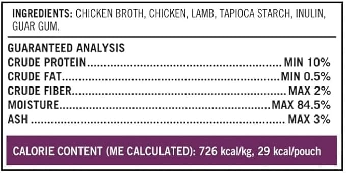 (4 Pack) ~ Pure Balance Pro+ Sensitive Stomach Chicken & Lamb Recipe in Broth, 1.4 Oz