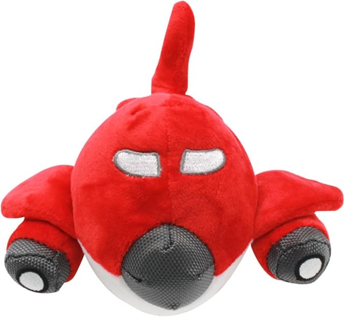 Didiseaon 3pcs Pet Interactive Plane Shape Squeaky Chewing Toy Creative Sound Playing Intellectual Toys for Dogs Cats Red Reduce Boredom Destructive Behavior