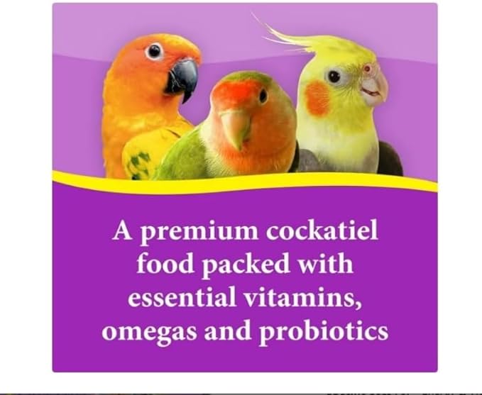 3~D Pet Products Premium Cockatiel Mix Bird Food Seeds, with Probiotics ~ 9 Lb Bag ~ 1 Pack.
