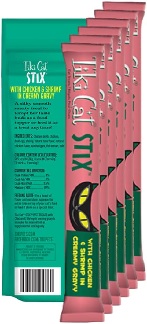 Tiki Stix Wet Mousse Single Serve Lickable Treats | All 6 Flavors | 36 Stix in Total | Bundle with Toy and Booklet