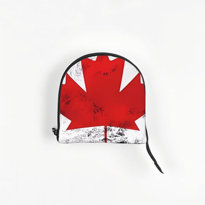 Foldable Pet Carrier Sling - Waterproof Small Dog & Cat Travel Canadian Flag Tote with Safety Hook for Hiking