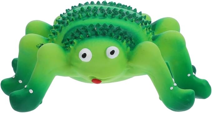 Abaodam Squeaky Pet Chew Toy for Dogs and Cats Small Durable Latex Puppy Teething Plaything Spider and Ladybug Design Interactive Fun