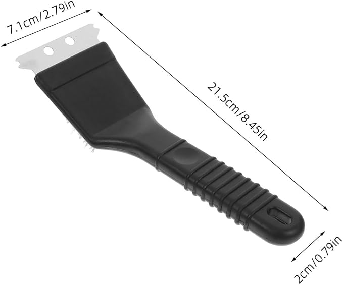Long Handle Birdcage Cleaning Brush Stainless Steel Scraper for Bird Droppings Removal Multi-Function Bird Cage Maintenance Tool and Care Accessory