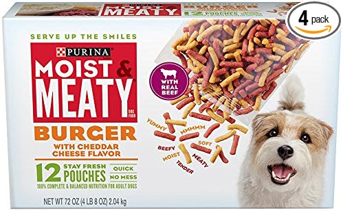 Purina Moist & Meaty Burger With Cheddar Cheese Flavor Adult Dry Dog Food