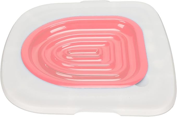 Cat Potty Training Kit, Reusable Cat Urinal Seat for Teaching Toilet Training (White Tray, 1)