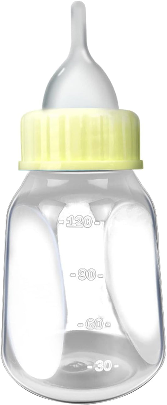 Pet Nursing Kit - 4 Oz Milk Water Dispenser - Nipple Brush Set - Suitable for Kittens, Puppies, Small Dogs - Silicone, Leak Proof, Manual Intake Control