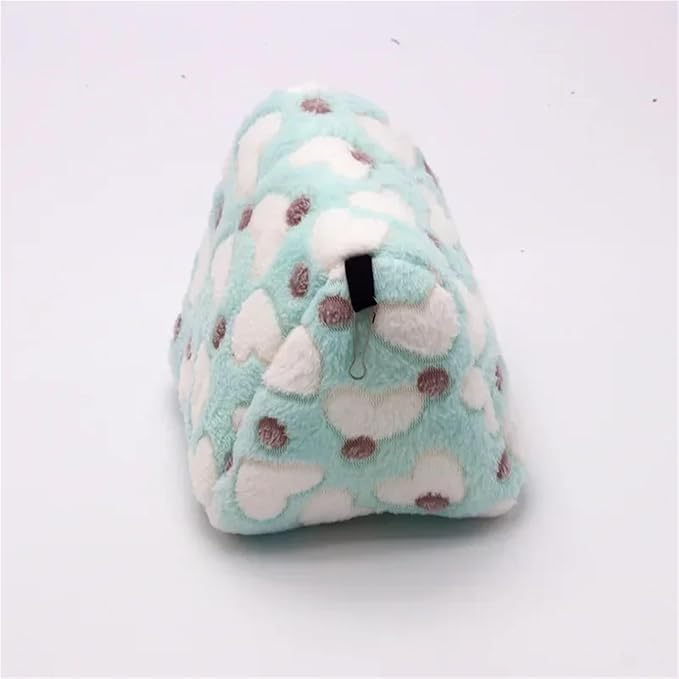 Guinea Pig Bed Heart Plush Pet Hamster Nest for Birds House Warm Comfortable Winter Parrot Hammock Cave Cage Hut Tent Pet Bird Cage Accessories(Heart Coffee,XL 24x23x25cm)