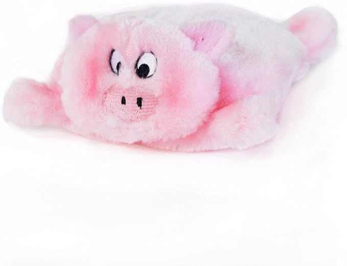 ZippyPaws - Squeakie Pads No Stuffing Plush Dog Toy - Pig
