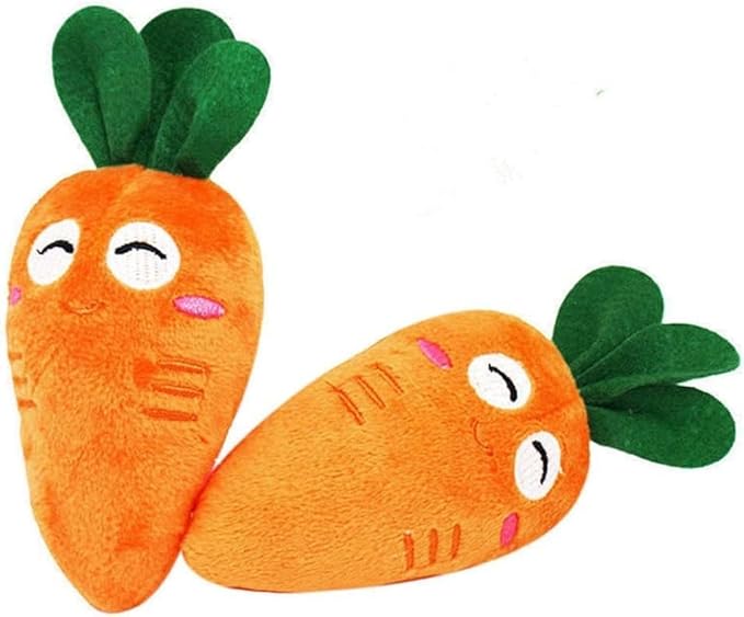 1Pc Orange Carrot Dog Toys, Cute Carrot Plush Chew Squeaker Sound Pet Puppy Supplies Plush Dog and Cat Toys with Multi-Squeaks, Carrot Dog Toy(This product is not suitable for children under 12)