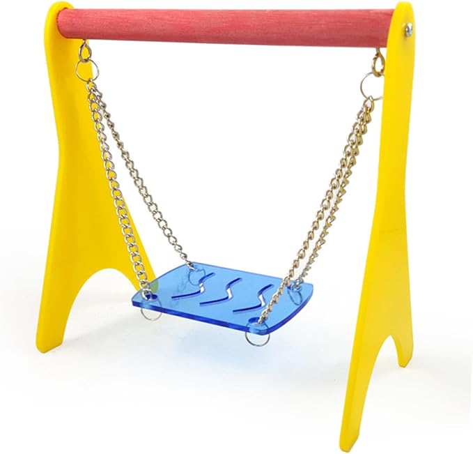 Swing Toy for Small Pets Parrot Hamster Play Rounded Design for Rat and Bird Cages Fun Pet Activity Center
