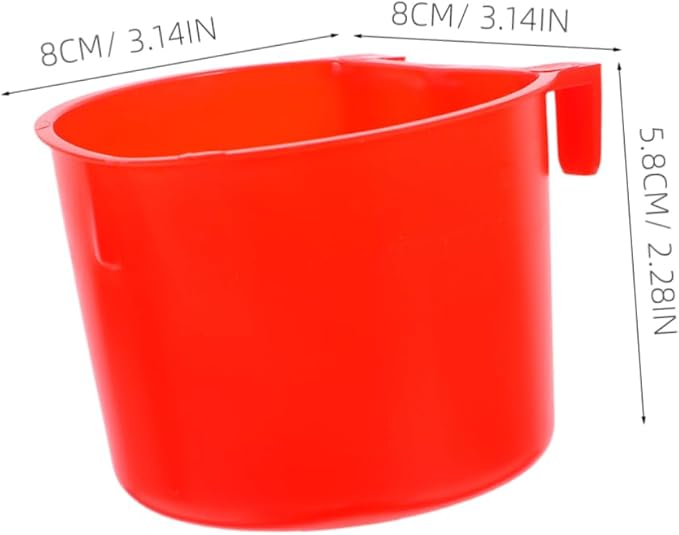 TOYANDONA 4pcs Thickened Plastic Feeding and Watering Bowls for Small Birds Guinea Pigs Chickens Puppies and Rabbits