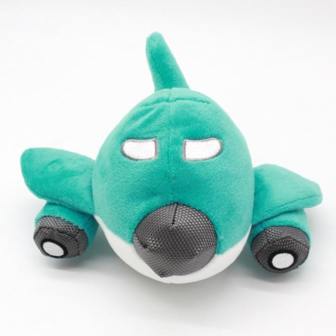 Angoily Plane Shape Squeaky Dog Chew Toy 7.87 Inch Interactive Pet Toy for Teeth Cleaning Bite Resistant Sound Playing Durable Chew for Dogs and Cats