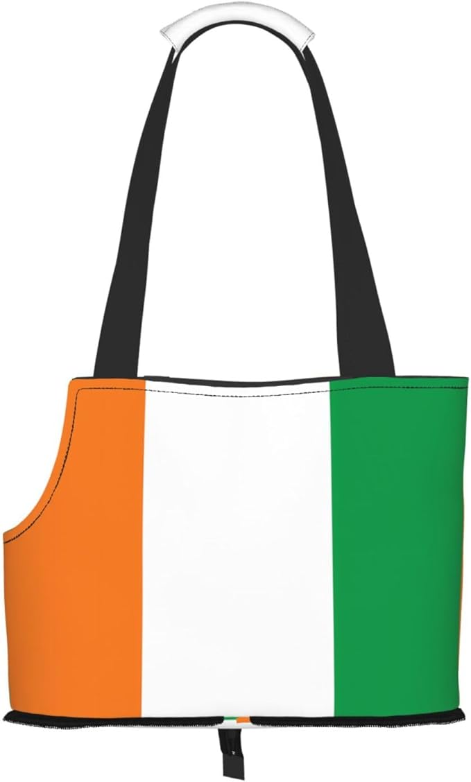 Foldable Pet Carrier Sling - Waterproof Small Dog & Cat Travel Flag of Ivory Coast Tote with Safety Hook for Hiking