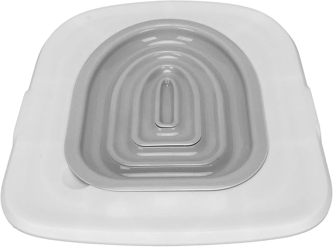Cat Litter Toilet Cat Litter Training Kit, Universally Designed, Reusable, Ecofriendly Trainer, Includes Training Mat and User Manual. (White Tray, 1 Gray Inner Support)