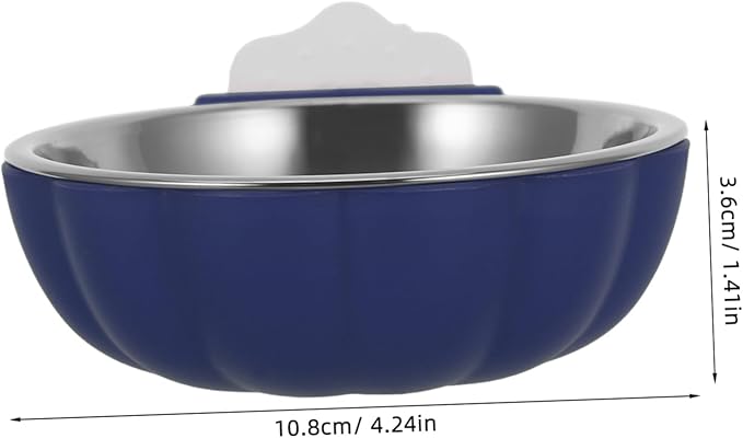 Stainless Steel Bird Feeding Bowls with Clamp Holder Parrot Food and Water Dish Easy to Clean Accessory for Bird Cages for Small Animals
