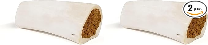 Cadet Stuffed Shin Bone - Highly Digestible, High Protein, Long-Lasting Dog Chew Bone for Aggressive Chewers, Supports Dental Health, Peanut Butter Flavor, Large (1 Count) (Pack of 2)
