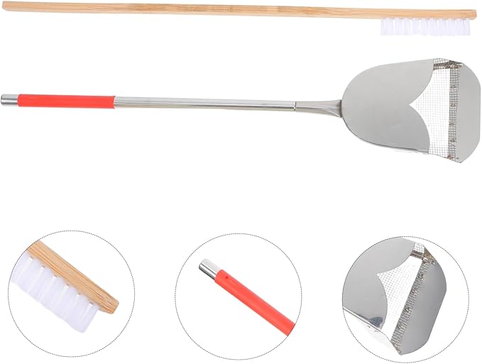 Toddmomy 2pcs Multi-Function Bird Cage Cleaning Brush Scoop Set Pet Cage Accessories Home Cleaning Brush for Birds Dogs Chickens