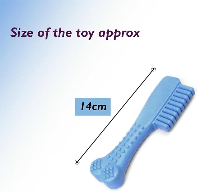 1x Pet Chew Toy Soft-Rubber Resistant Playing Chewing Rubber Chew Toy for Cat and Dog Comb Shaped (14cm)