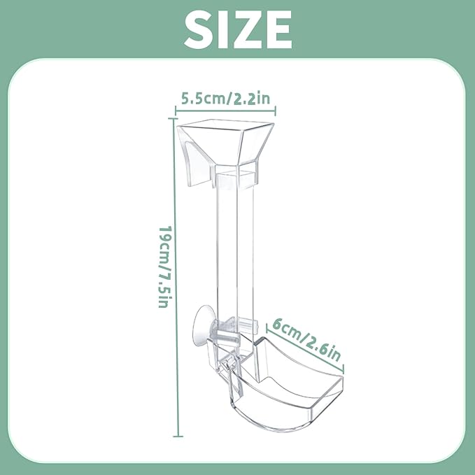 Aquarium Fish Shrimp Feeding Dish Set - Clear Feeder Tube and Dish With Cleaning Brush and Measuring Spoon for Shrimp - Prevents Food Scattering - Supplies for Small Fish