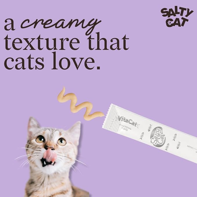 Salty Cat VitaCat Chill Out Natural Creamy Tuna & Pumpkin Functional Tube Treats for Cats, 15g (12 Pack)
