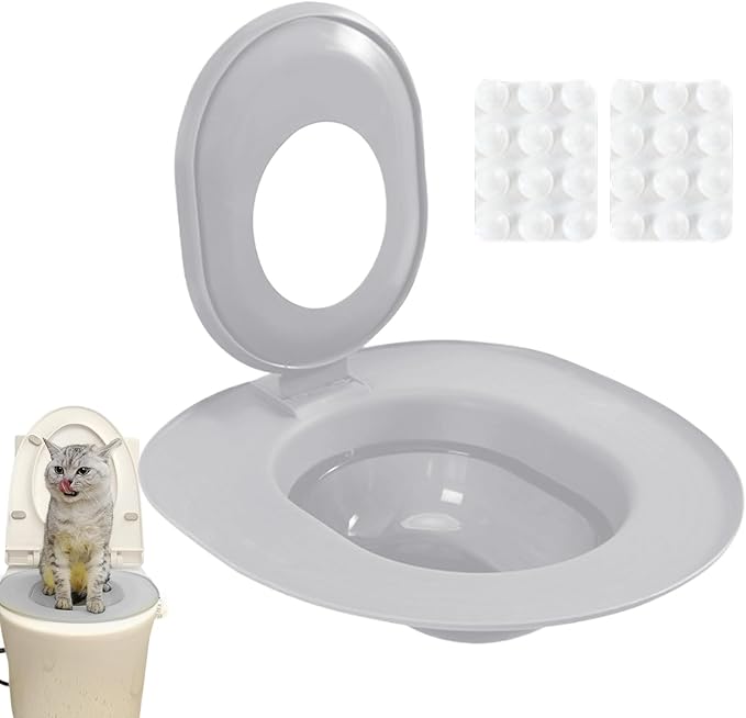 Cat Toilet Training Kit, Removable Urinal System | Toilet Litter Box Trainer for Indoor Use, Home, Apartment, Bathroom, Basement, and Pet Shop Environments