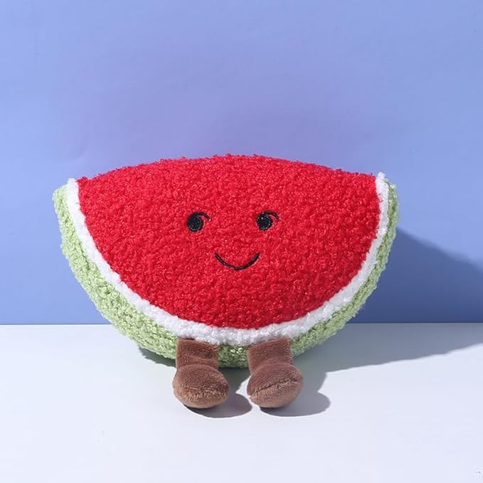 Plush Fruit-Shaped Pet Toy – Durable Squeaky & Bite-Resistant Dog and Cat Chew Toy for Teething and Self-Play (Avocado)