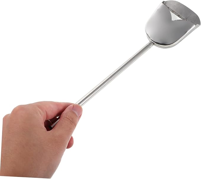 Mikikit 2pcs Effortless Bird Cage Cleaning Set Includes Brush Scoop Stainless Steel Construction Ergonomic Handle