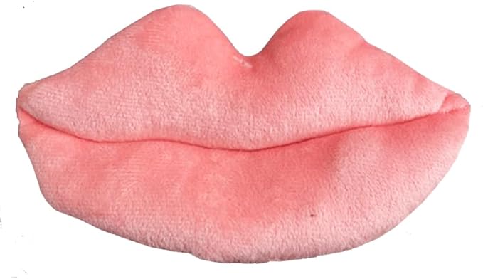 Pink Lips Plush Fetch Dog Toy Pet-Safe, Machine-Washable Material with Squeaker for Bonding, Play Time, Mental Stimulation, Exercise, Training, & More
