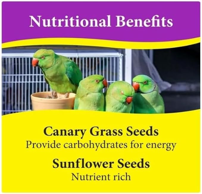3~D Pet Products Premium Cockatiel Mix Bird Food Seeds, with Probiotics ~ 9 Lb Bag ~ 1 Pack.