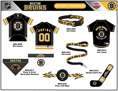 NHL Boston Bruins Tee Shirt for Dogs & Cats, X-Small. - Are You A Hockey Fan? Let Your Pet Be An NHL Fan Too!