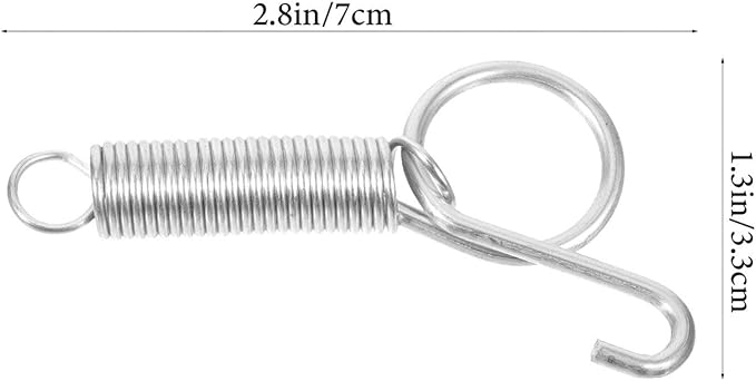 Mipcase Pet Cage Accessory 10pcs Rabbit Cage Spring Hooks Door Hanger Galvanized for Durability