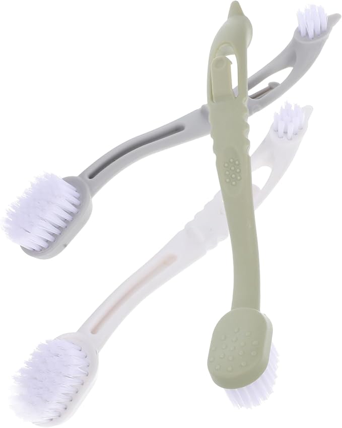 Balacoo 3Pcs Dual Head Bird Cage Cleaning Brush Essential Pet Cage Brush for Small Animals Durable Material Soft Bristles for Gentle Cleaning for Birdcage