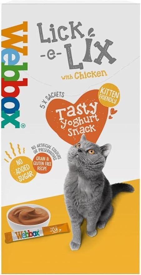 Webbox 5 Lick-E-Lix Chicken Cat Treats, 15g